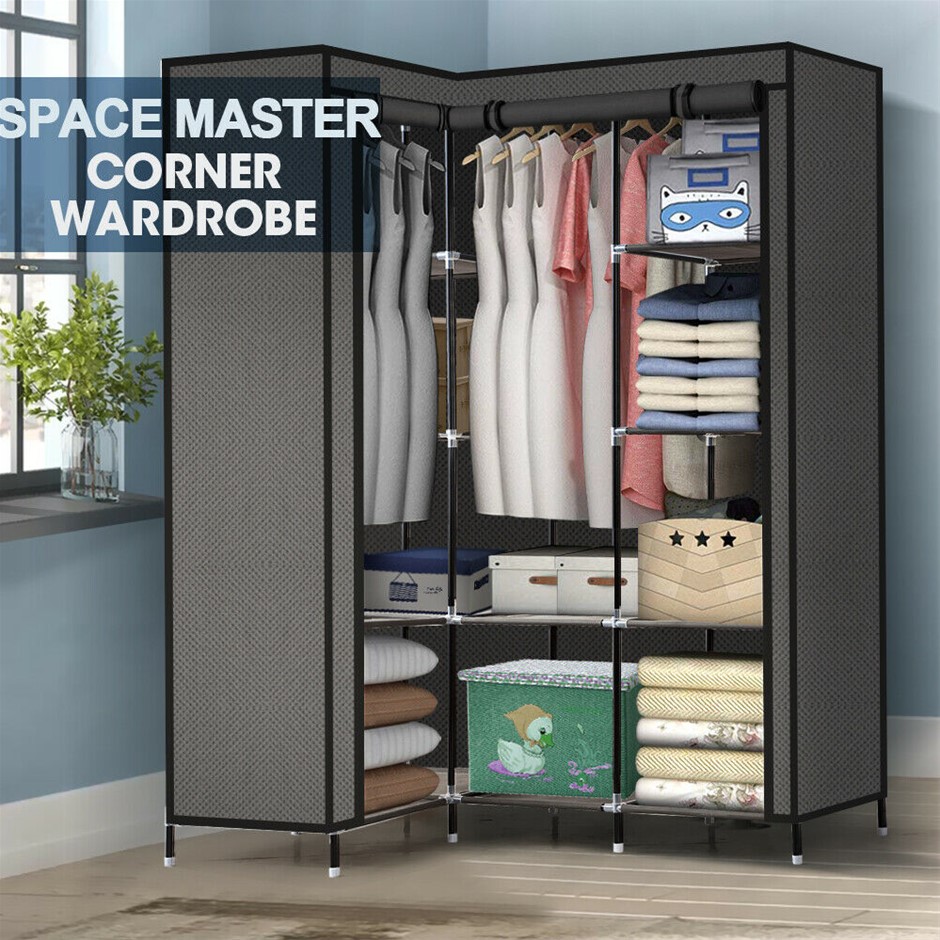 Levede Portable Corner Clothes Closet Wa