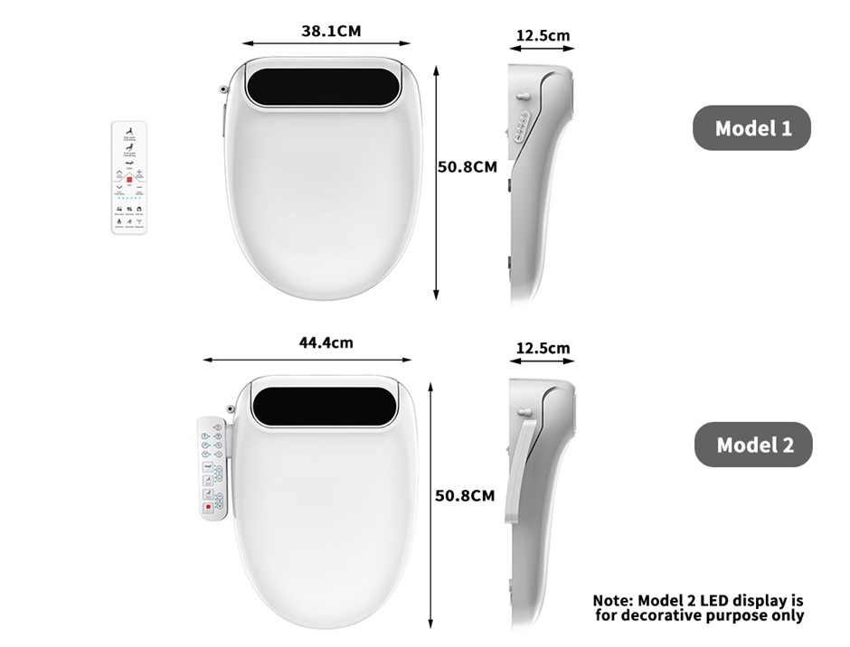 Buy Electric Bidet Toilet Seat Cover Antibacterial Function LED Night