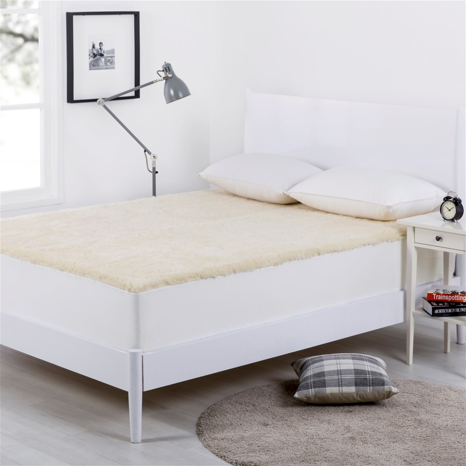 Buy Wooltara 350GSM Washable Alpaca Wool Fleece Underlay King Bed | Grays  Australia