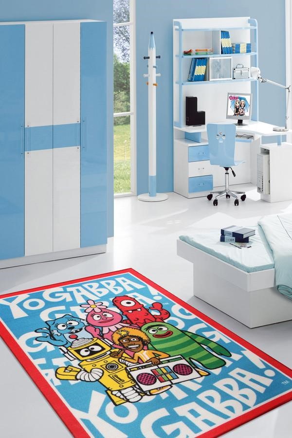 Small Blue & Red Yo Gabba Gabba Rug - 15