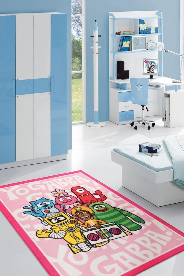 Small Pink & Multi Yo Gabba Gabba Rug - 