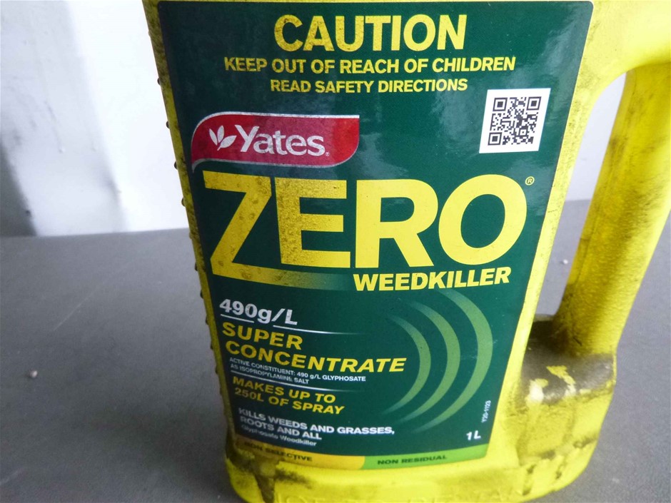 1 Litre of Yates Zero Weed Killer Super Concentrate Auction (0090