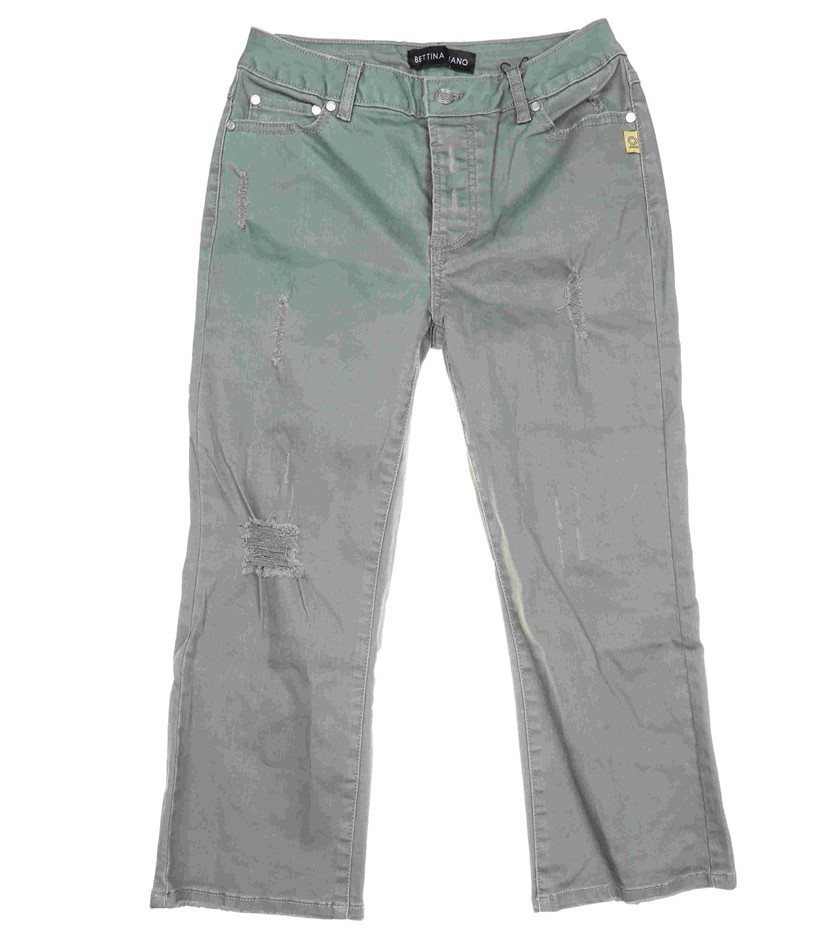 BETTINA LIANO Women's Denim Cropped Denim Jeans, Size 8, Cotton/Elastane, O