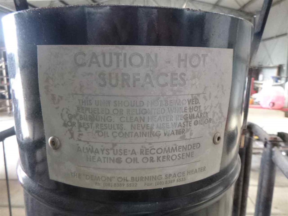 Demon Oil Heater on Trolley Auction (0092-9019096) | Grays Australia