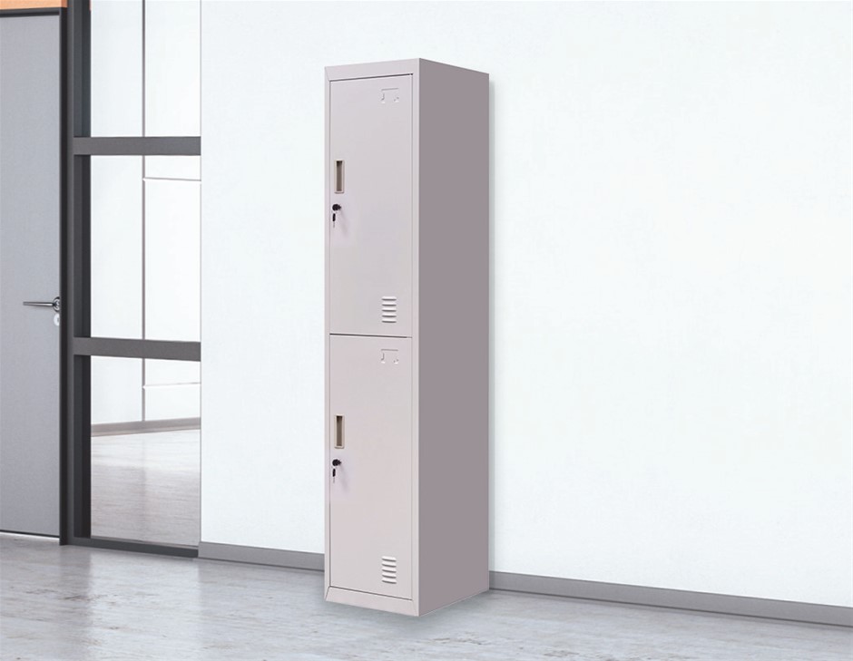 2-Door Vertical Locker for Office Gym Sh