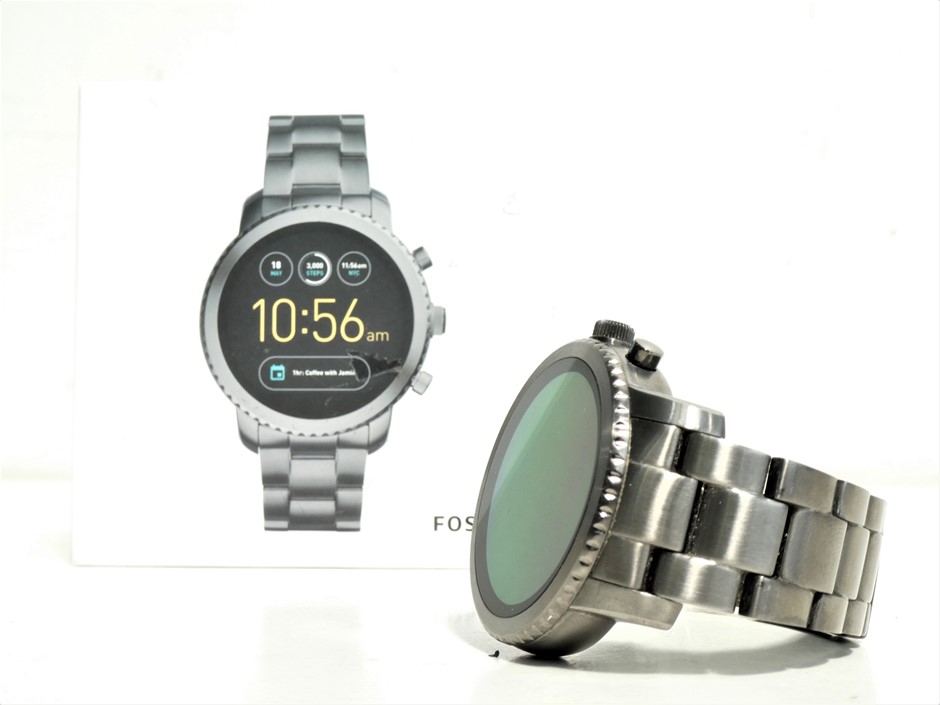 fossil gen 3 smartwatch q explorist smoke stainless steel ftw4001