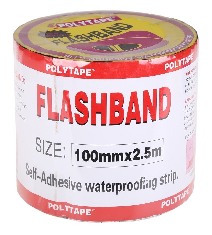 6 Rolls x POLYTAPE Self Adhesive Waterproof Flashing Tape 2.5M x 100mm