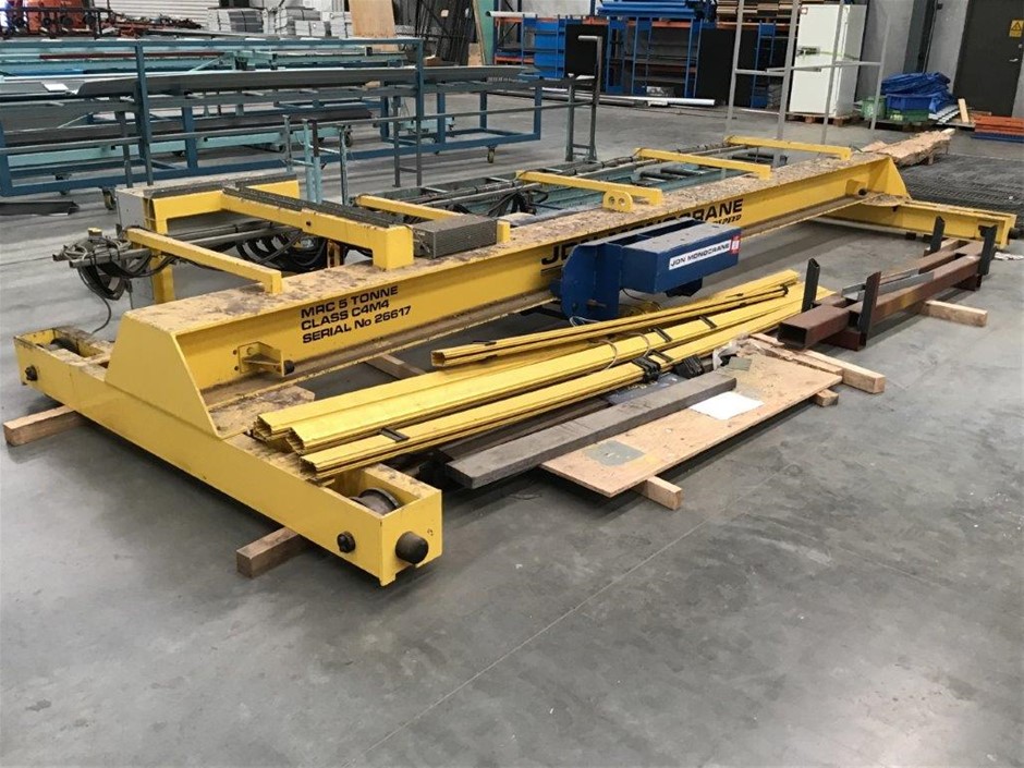 JDN Monocrane Hyperseed MRC Bridge Crane and Rails Auction (0001