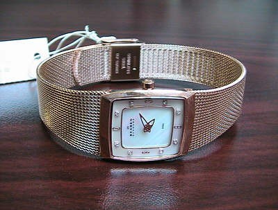 Skagen square discount face ladies watch