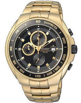 Citizen chronograph clearance wr100 gold