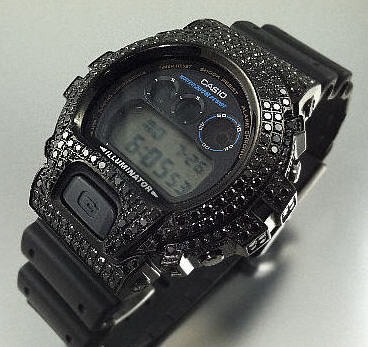 G-Shock Black Iced Out Watch - Crystal -