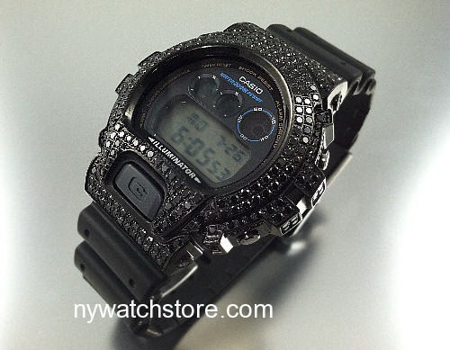 Buy G-Shock Black Iced Out Watch - Crystal - CZ Diamond