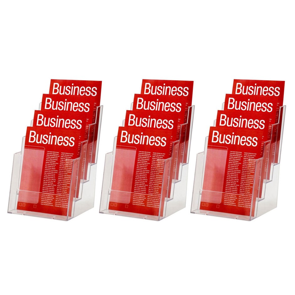 3PK Esselte 4 Tier A5 Brochure Holder
