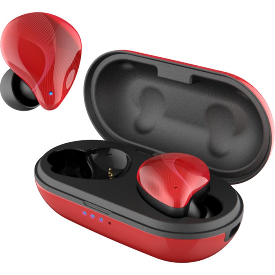 Buy Doss Icon True Wireless Bluetooth Earbuds - Red | Grays Australia