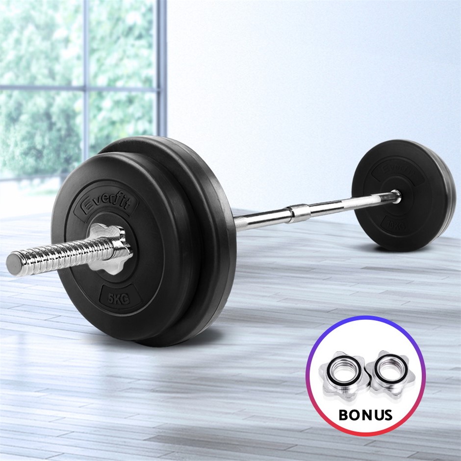 Everfit 38KG 168cm Barbell Set Weight Pl