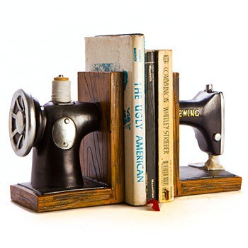 Sewing Machine Bookends