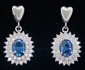 SimplySelena AAA Blue Tanzanite Earrings