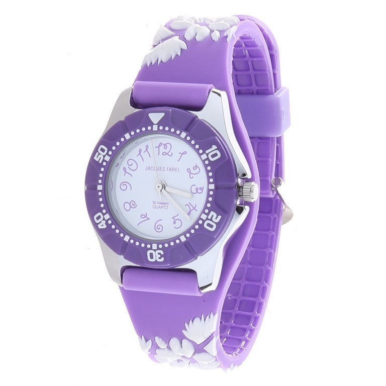 JACQUES FAREL Girl's Stainless Steel Watch Crown Quartz Japanese Movement,