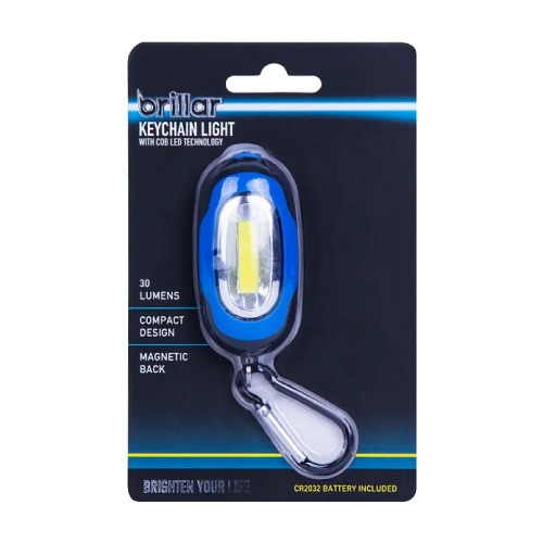 2Packs Super Bright Keychain Light with COB LED Technology - Blue