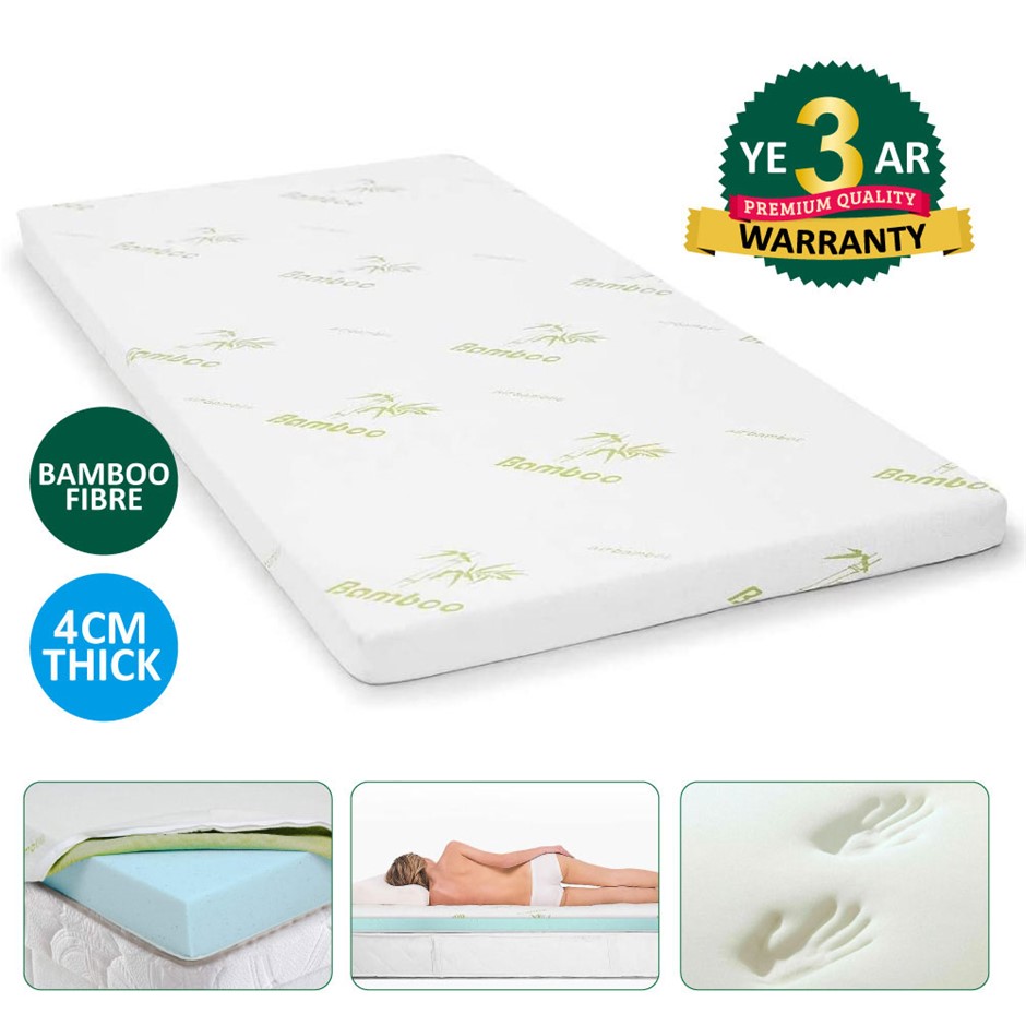 Memory Foam Mattress Topper with Bamboo 