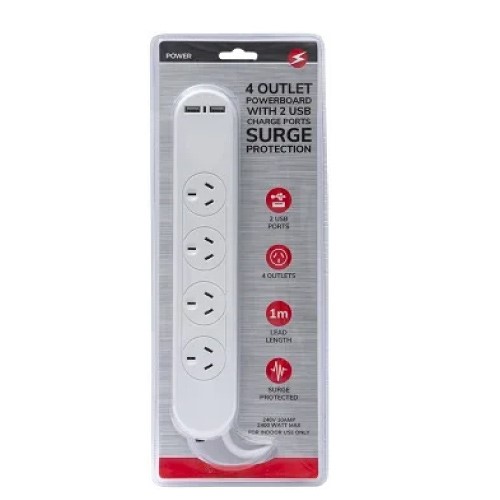 240v AU Standard Surge Protected 4 Outle