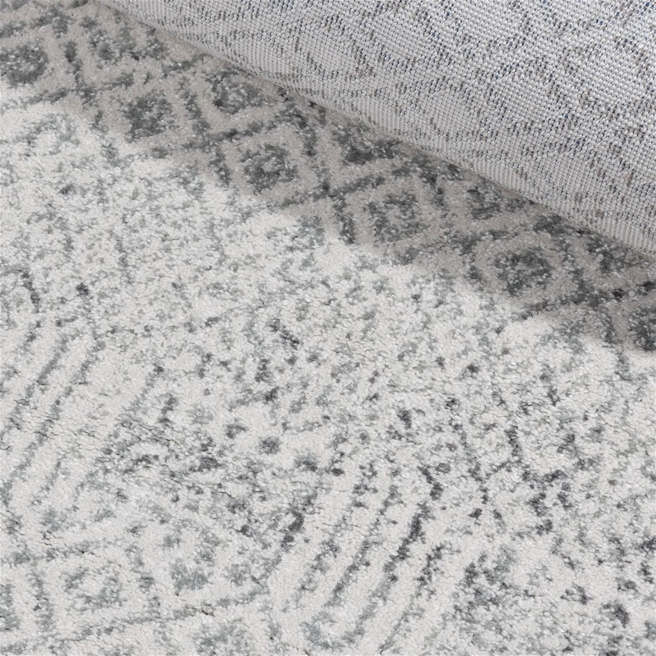 UNITEX Evoke Carpet Rug, 230cm x 160cm, 100 Polypropolyene, Grey. Made