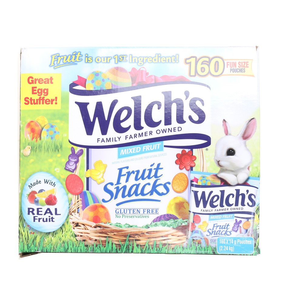 180 x WELCH`S Family Farmer Owned Mixed Fruit Snacks. N.B. Opened