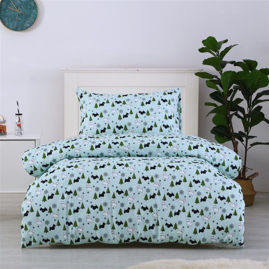 Dreamaker Printed Quilt Cover Set Scotti