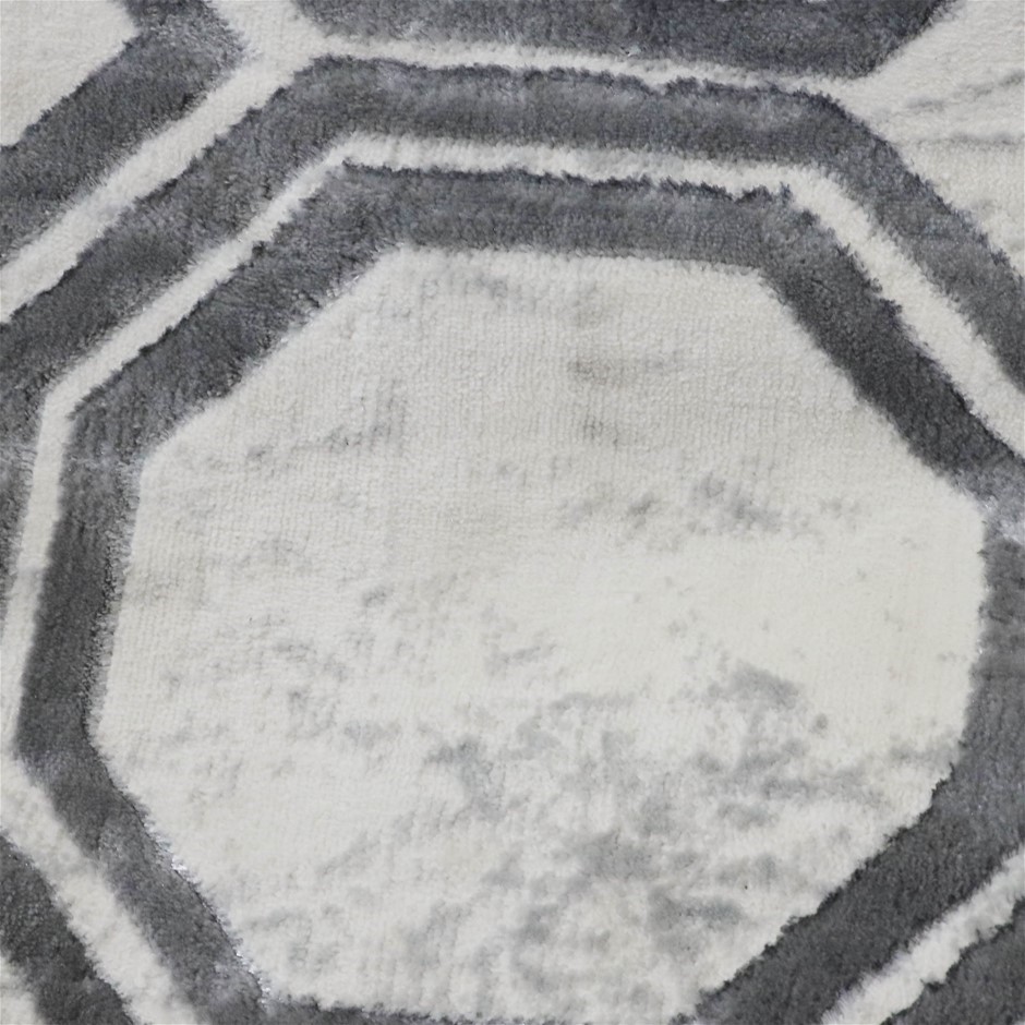 ART HOME Carpet Rug 228cm x 304cm Carmel Gray Collection, 60 Polyester