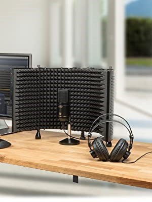 MONOPRICE Microphone Isolation Shield - Black.