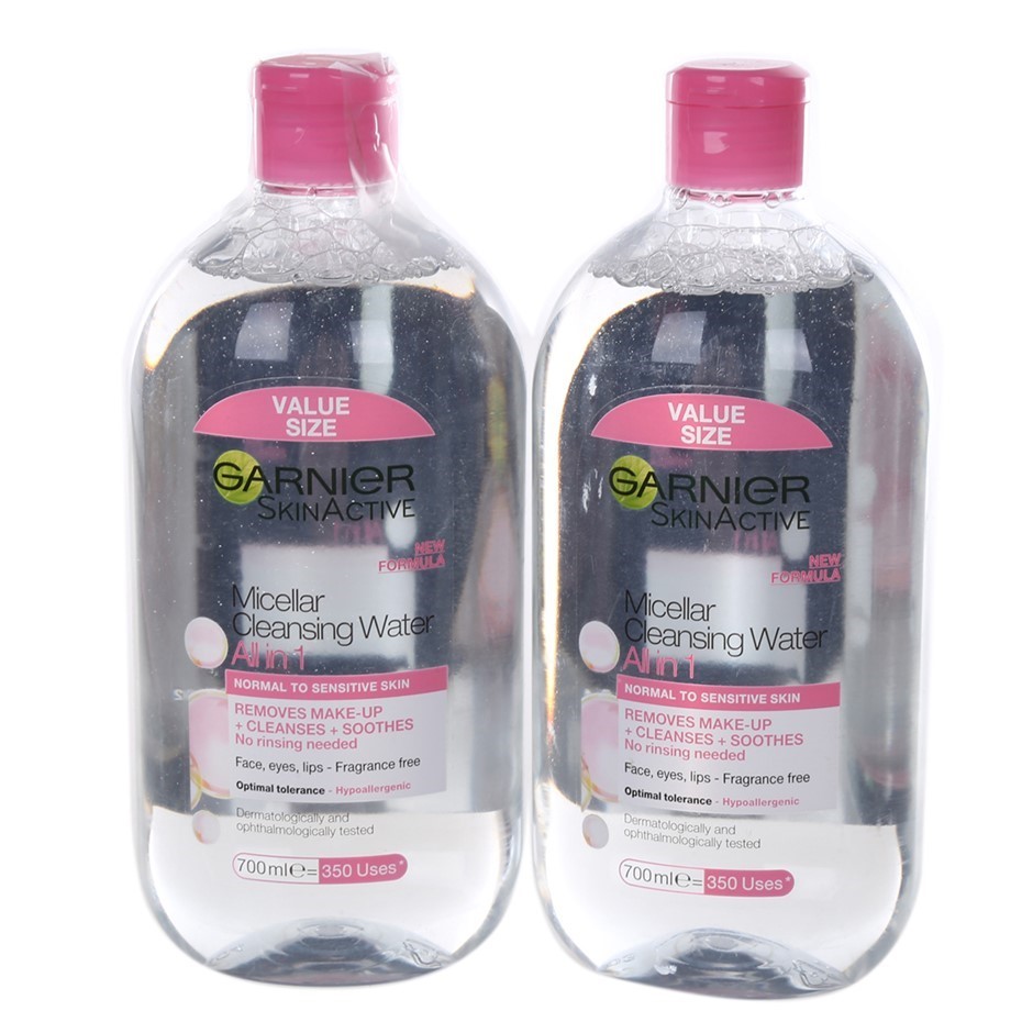 2 x GARNIER SKIN ACTIVE Micellar Cleansing Water, 700ml.