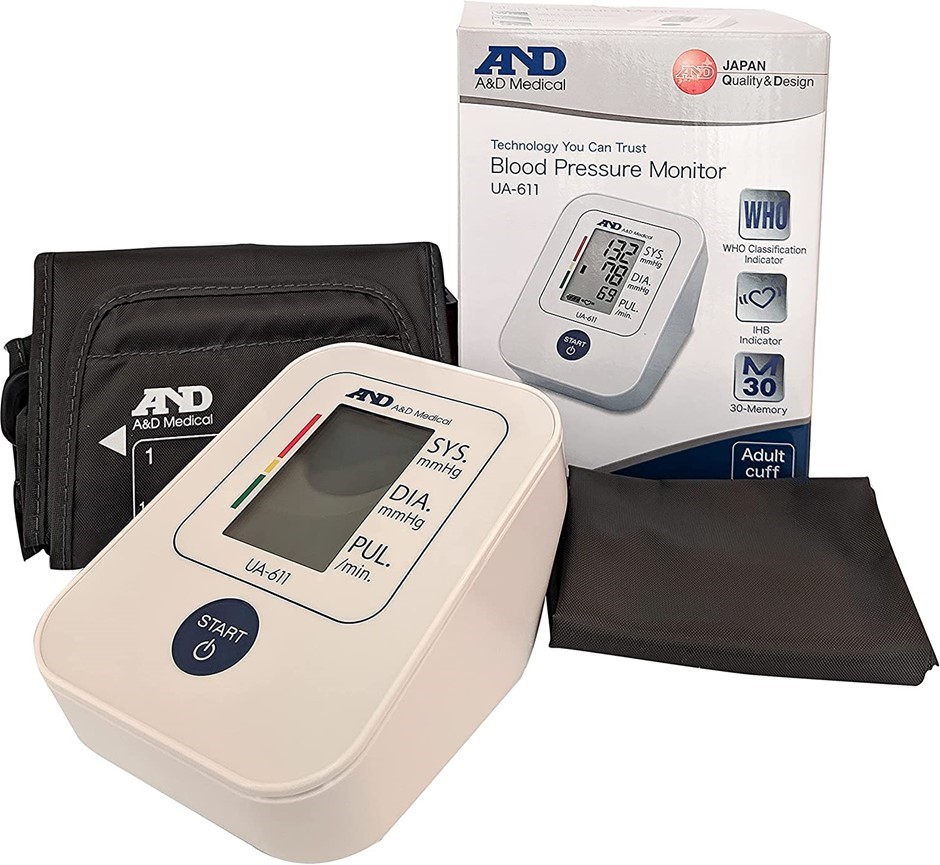 A&D MEDICAL Upper Arm Blood Pressure Monitor UA-611 (SN:B00JQ7SZLO ...