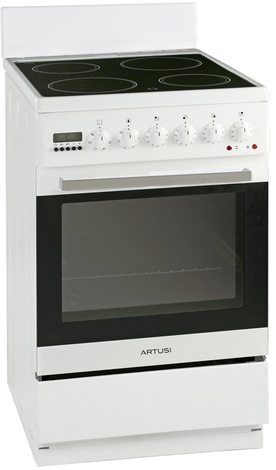 Artusi 60cm Freestanding Electric Oven/Ceramic Cooktop (AFC607W ...