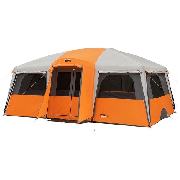 CORE 12-Person Straight Wall Cabin Tent, 4.8M x 3.3M x 2.1M, Water Resistan  Auction