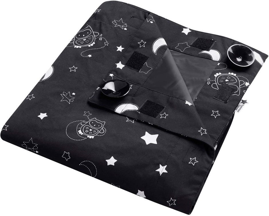 TOMMEE TIPPEE Sleeptime Portable Blackout Blind, Colour: Black, Large 130 x