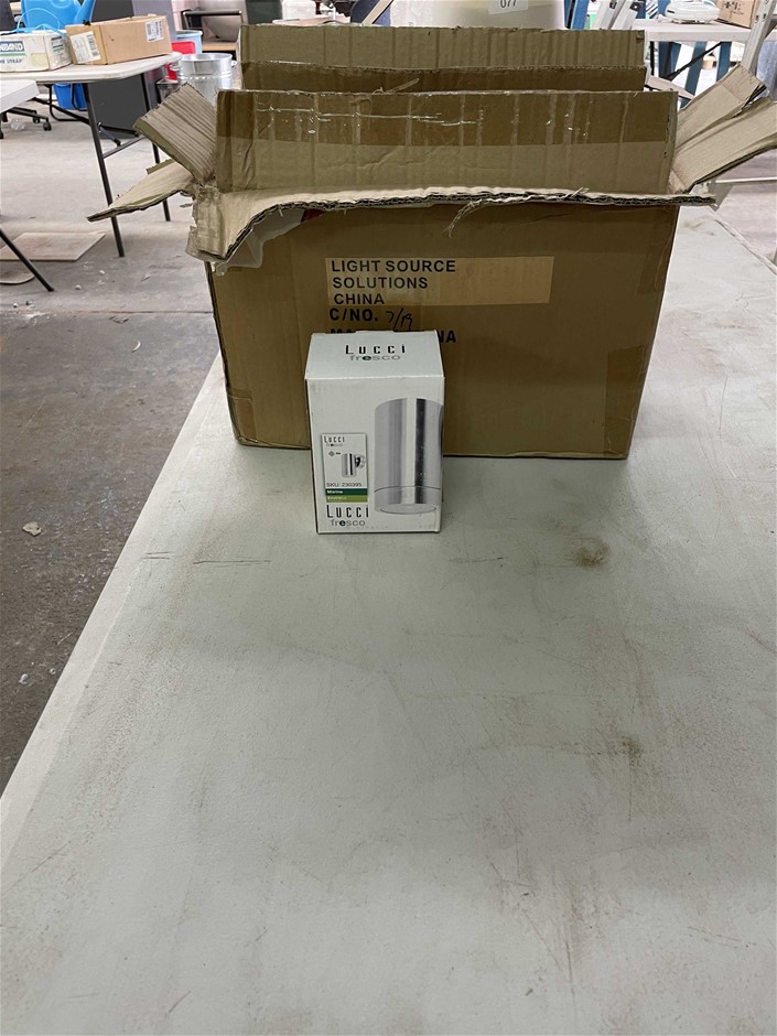 Lucci Fresco Stainless Steel External Wall Light Auction (03692183934) Grays Australia