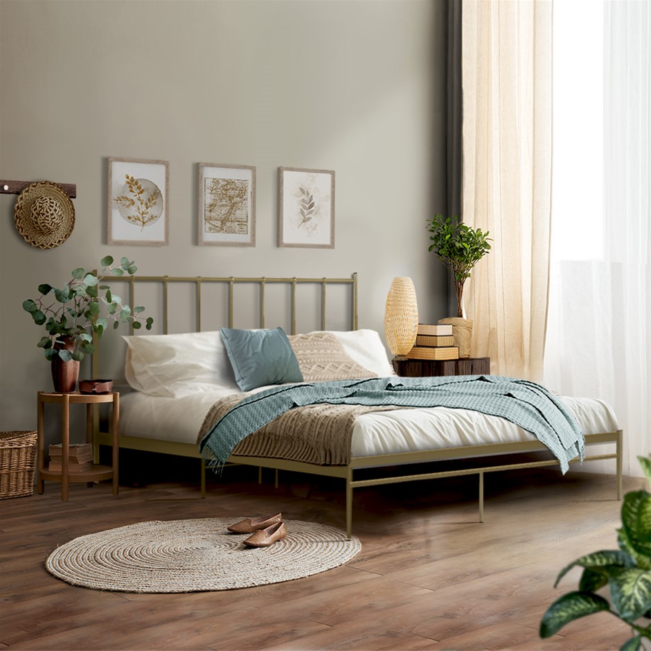 Metal Bed Frame Queen Size Mattress Base