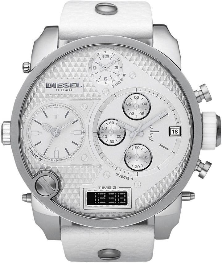 Men's White Diesel Oversize Badass Watch