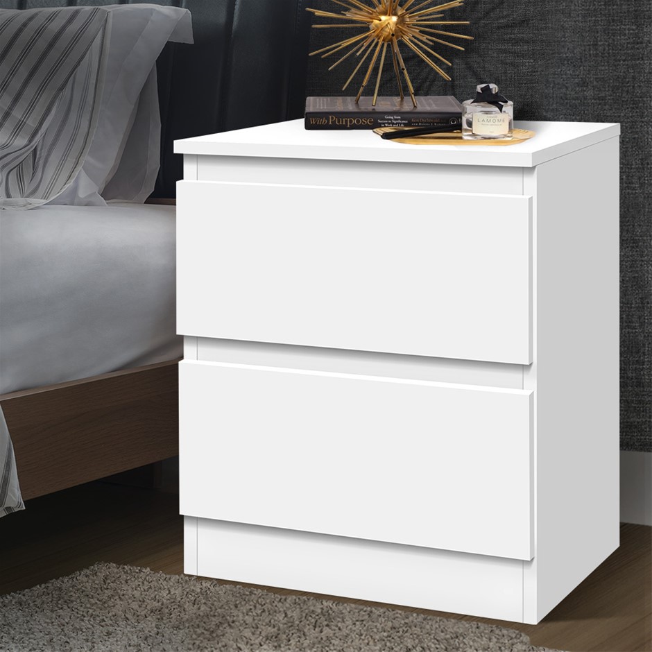 ALFORDSON Bedside Table Nightstand Storage Cabinet Side End Table White