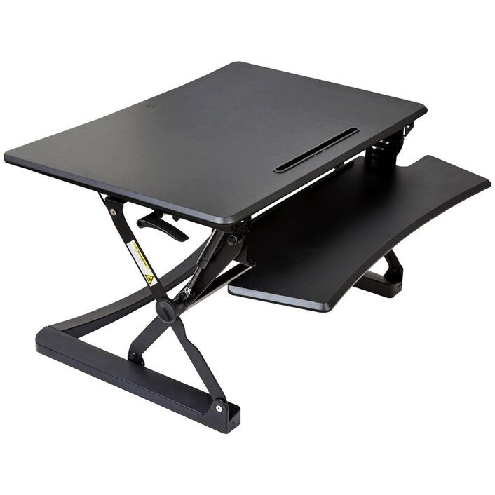 Professional sit stand store desk 890mm black