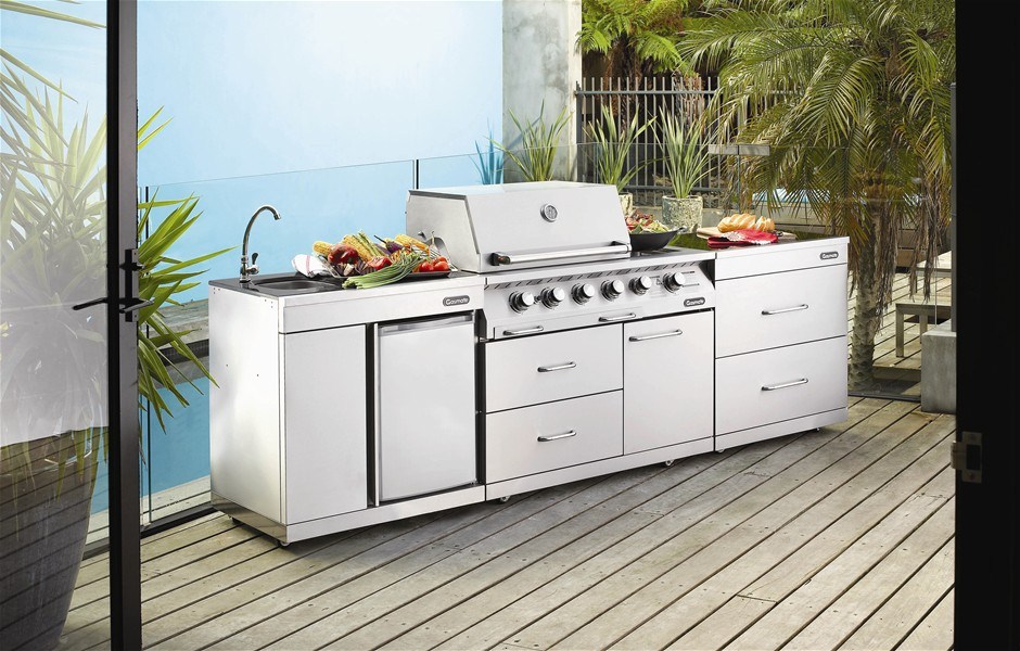 Gasmate Platinum 4 Burner Outdoor Kitchen Auction Australia