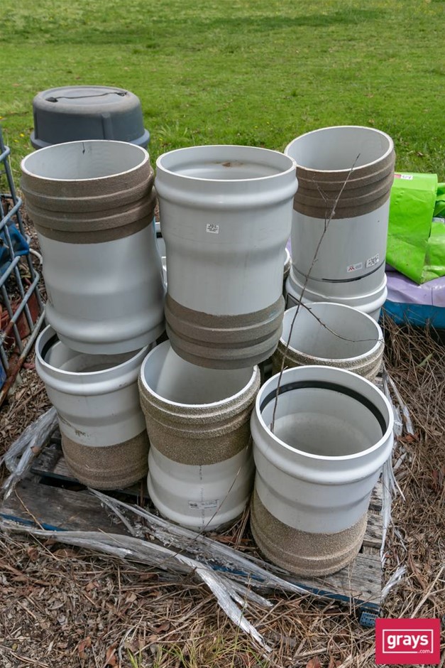 12x 300mm Sanded Collars PVC Pipe Jointer Auction (03215046581