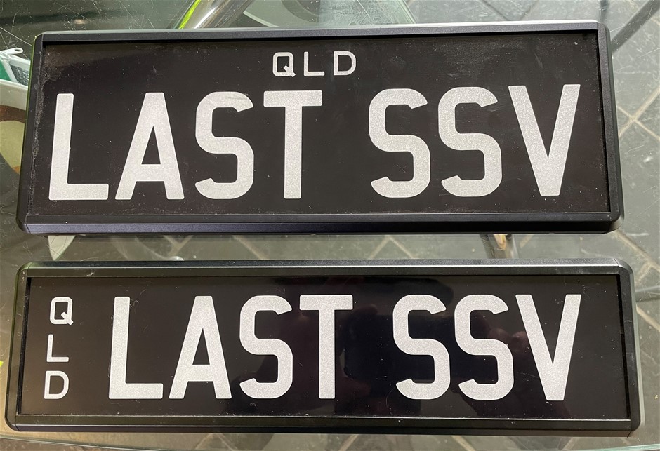 Custom Number plates (QLD) LAST SSV Auction (000150007473) Grays Australia