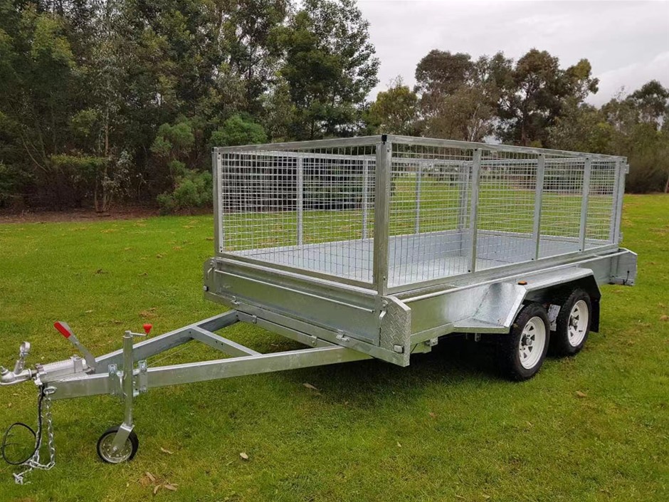 2021 Galvanised 12x6 Tandem Box Trailer with 600mm Cage