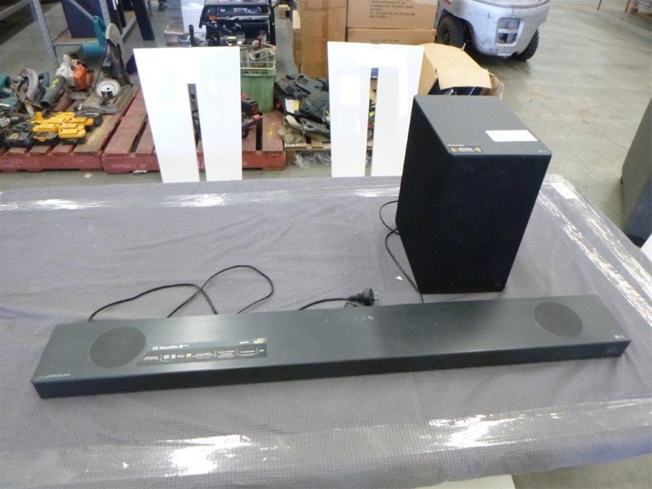 LG SN9YG Sound Bar with LG SPN8W Wireless Subwoofer Auction (00529027965) Grays Australia