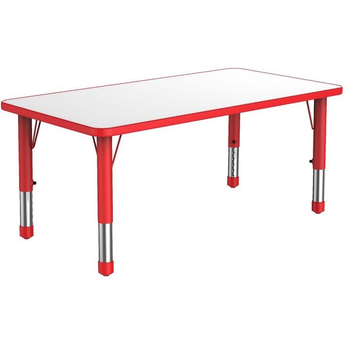 Studymate Young Height Adjustable Table White and Red Auction (0048