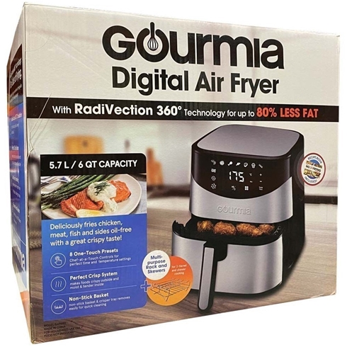 GAF698 - Gourmia 6-Quart Digital Air Fryer 