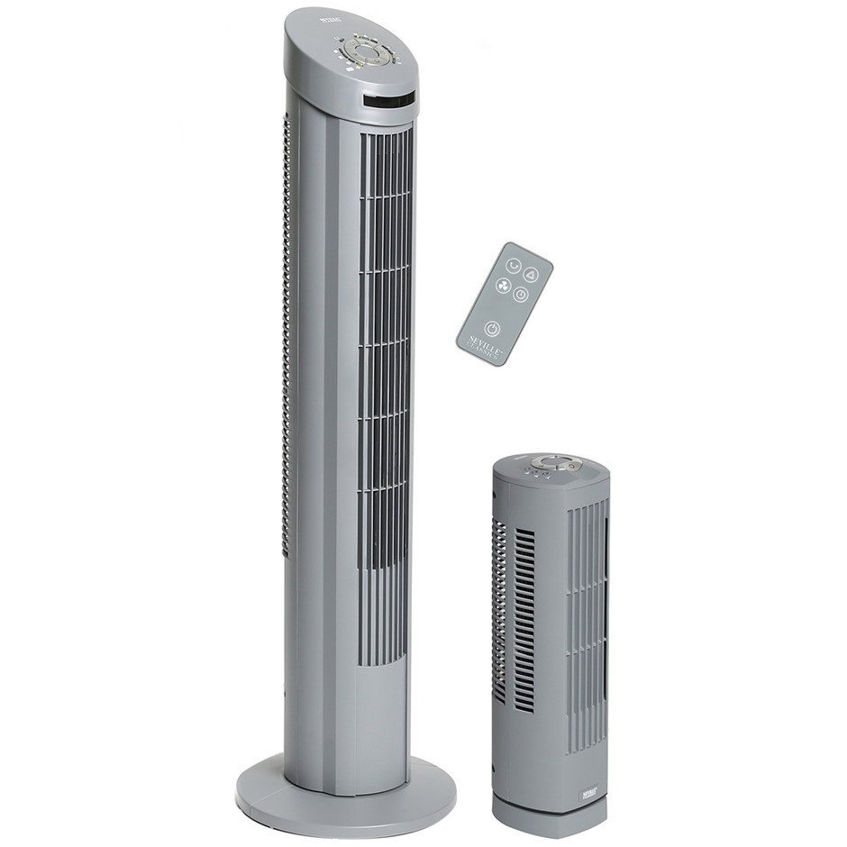 SEVILLE Ultra Slimline Fan Combo c/w Remote, 102cm & 42cm.