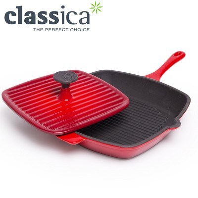 Classica Cast Iron Skillet Grill Pan and