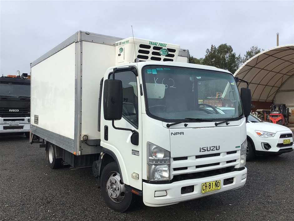 2012 Isuzu NPR 300 Medium Sitec 155 Series III Refrigerated Body Truck ...